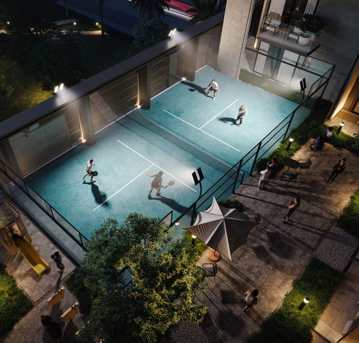 Social padel court