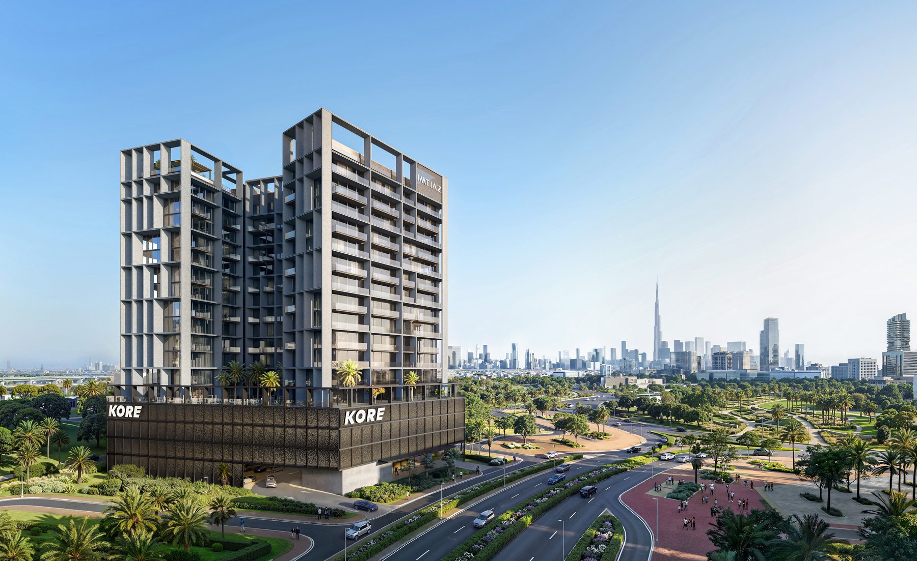 KORE with Dubai skyline